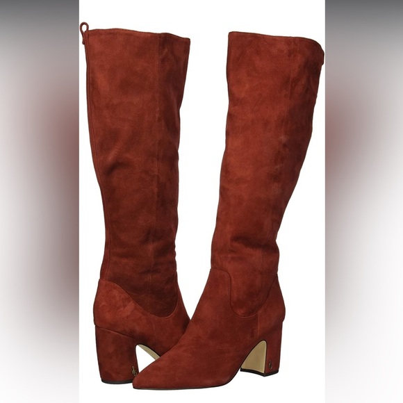 Sam Edelman Burgundy Hai Knee High Boots - Picture 1 of 10